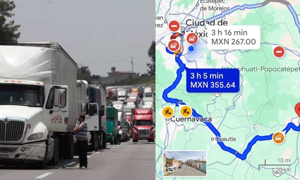 Más de 60 hora de bloqueo en la autopista a Puebla. Esta es la alternativa