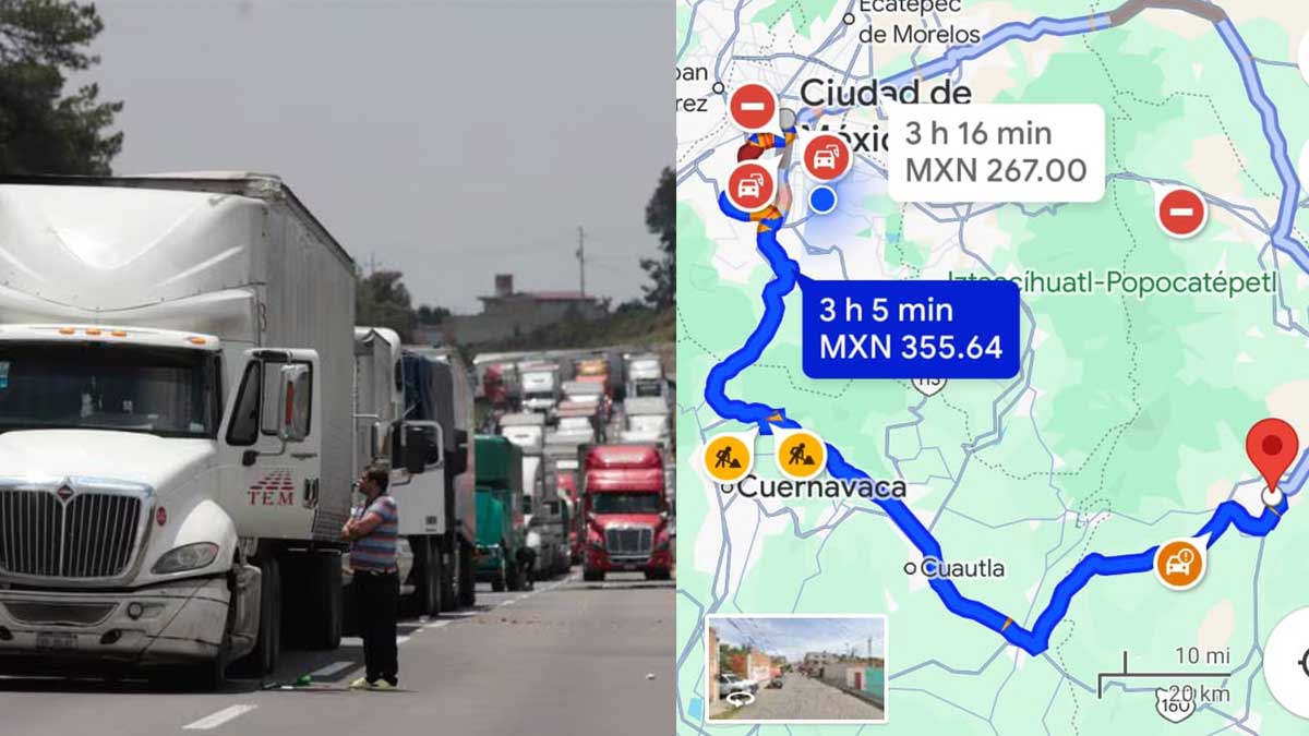 Más de 60 hora de bloqueo en la autopista a Puebla. Esta es la alternativa