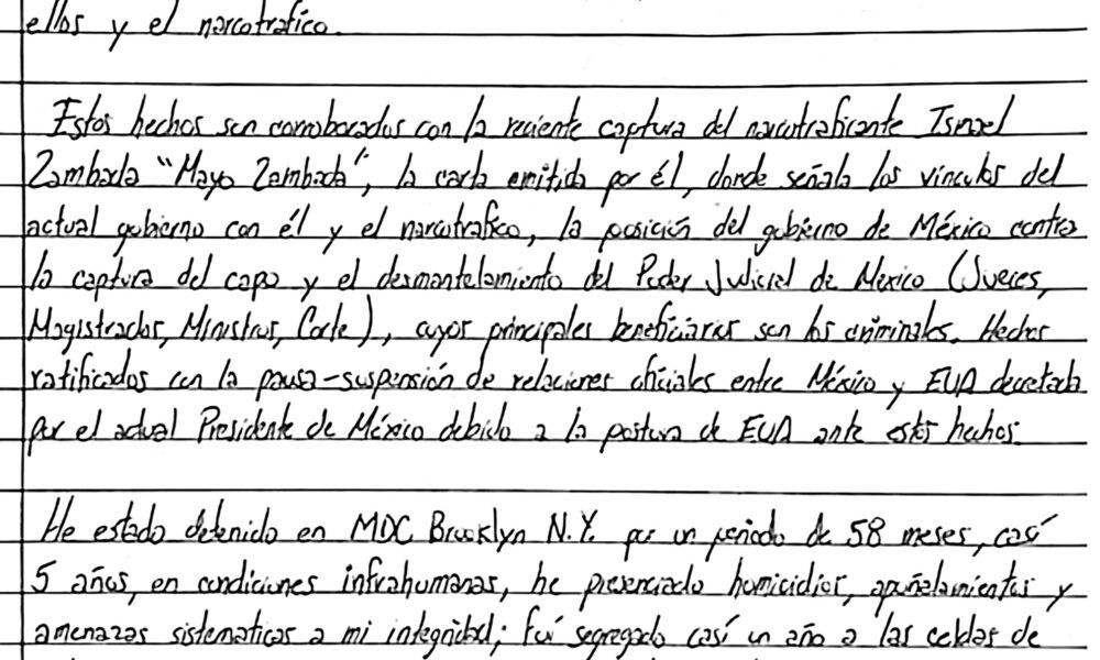 Genaro García Luna acusa a AMLO de nexos con el narcotráfico