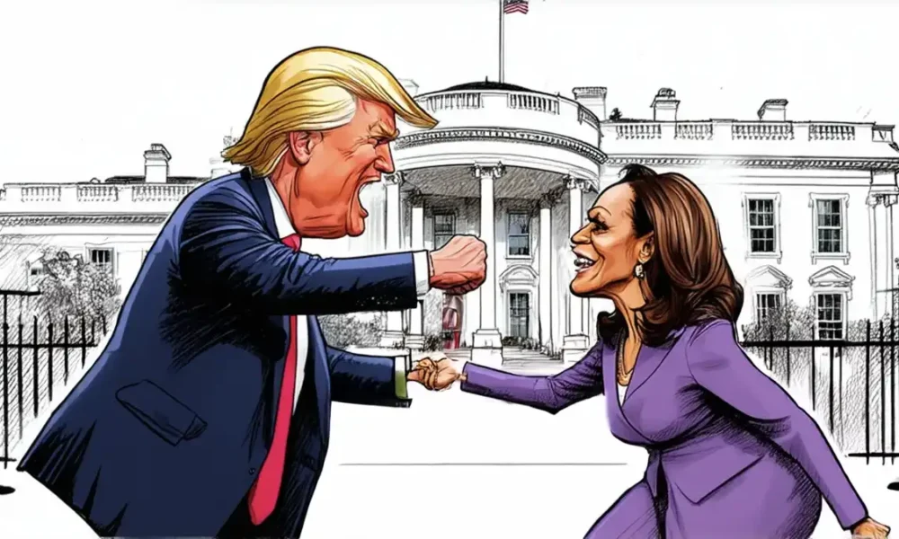 Harris y Trump en empate virtual a una semana de las elecciones