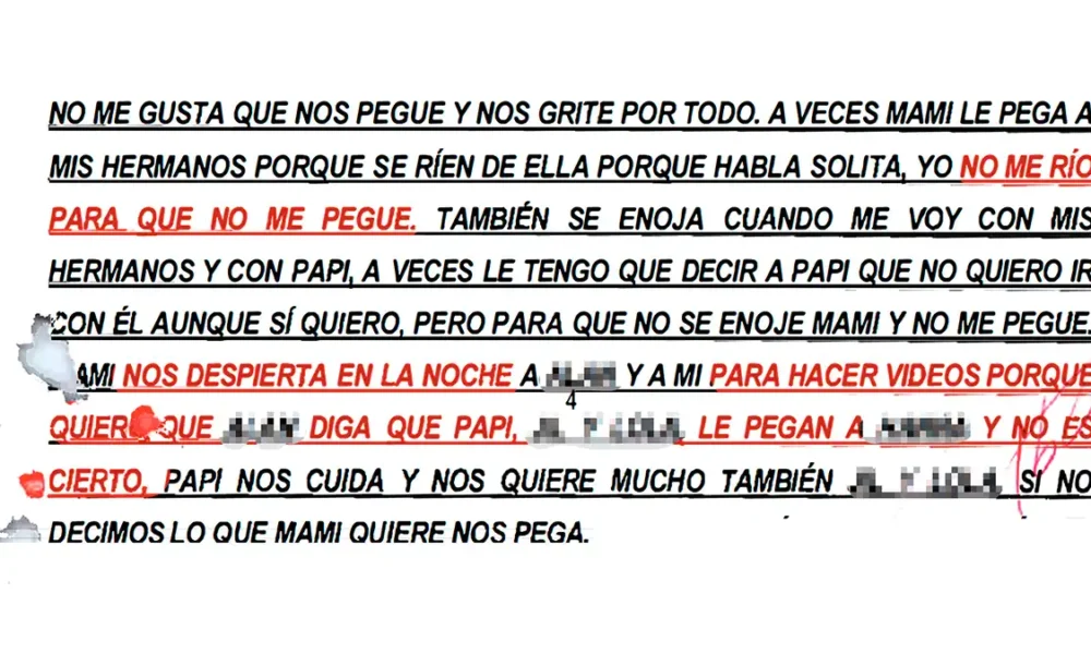 Imagen de la declaración de los hijos de Jesús Luján
