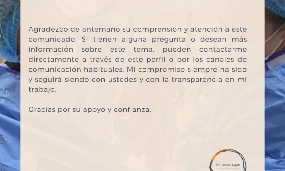 En comunicado Jesús Luján se deslinda de Lupita Monge Reyes