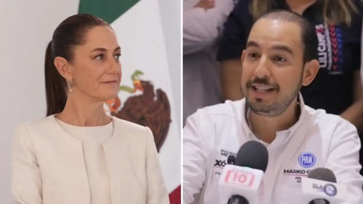 Sheinbaum acusa a Marko Cortés de “ridículo” y “traidor a la patria”