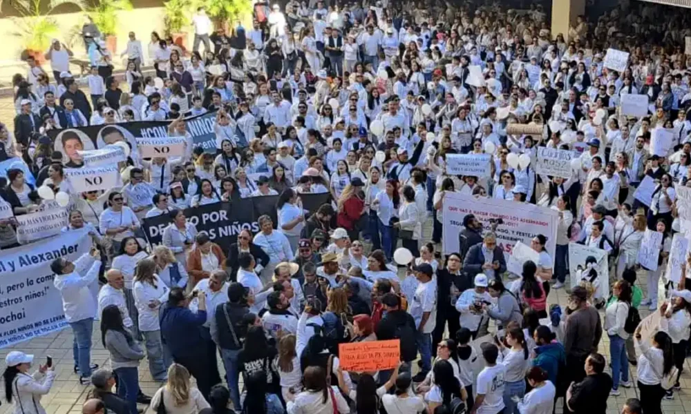 “A los niños, no”: Culiacán marcha por Alexander y Gael tras trágico asesinato