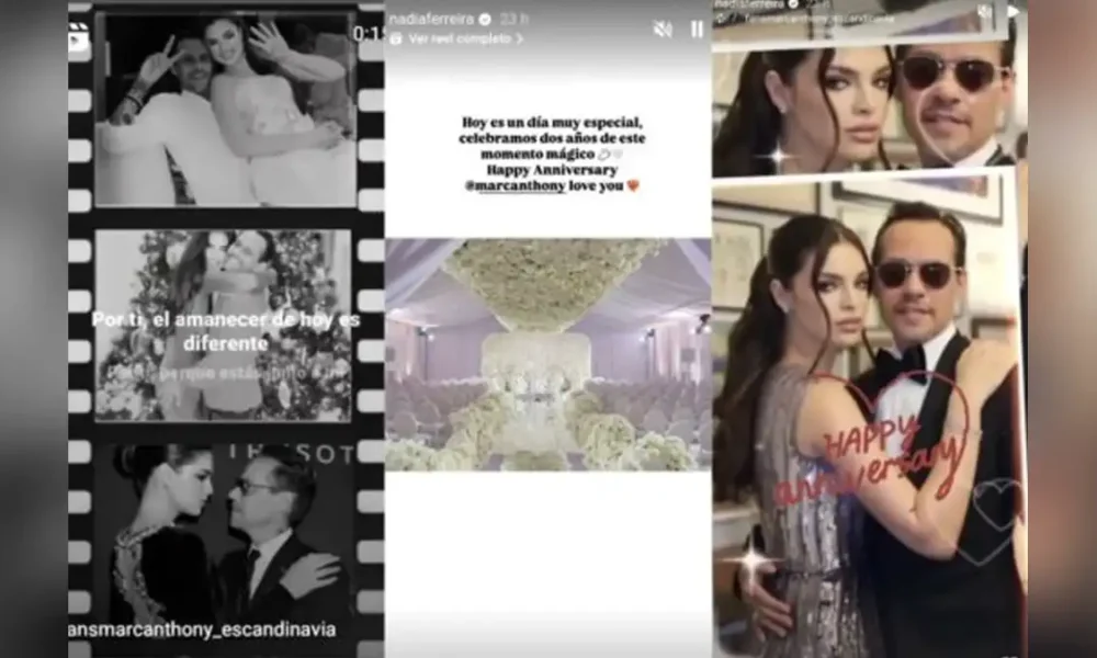 Nadia Ferreira celebra su segundo aniversario de boda con Marc Anthony