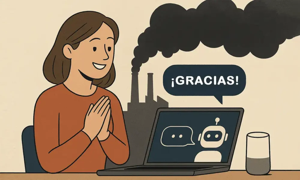 Ser amables con la IA contamina el planeta