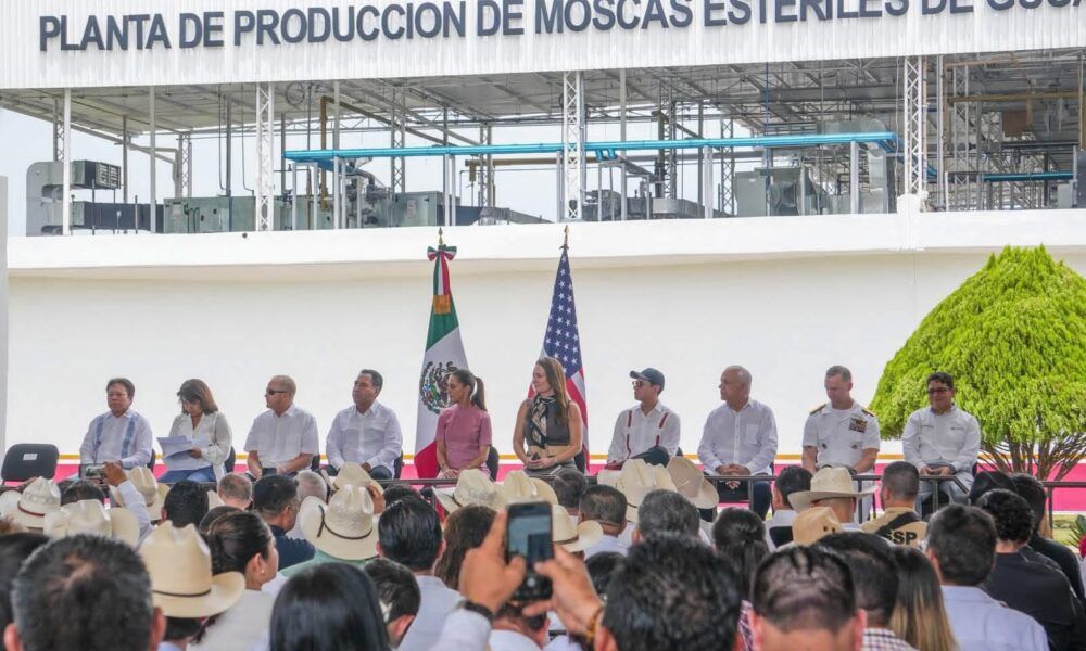 Presidenta Claudia Sheinbaum Pardo inaugura en Chiapas planta binacional contra GBG