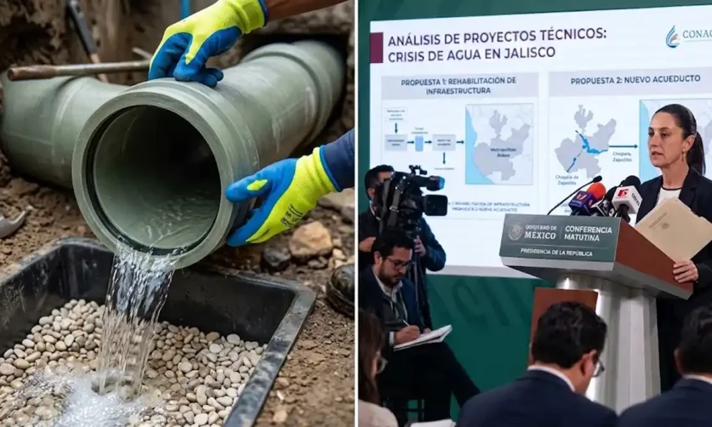 Sheinbaum y Lemus anuncian un plan de agua en Guadalajara de 25 mil millones de pesos con dos acueductos