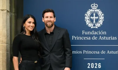 Messi llega a Oviedo para recibir el Premio Princesa de Asturias de los Deportes y recuerda a su padre