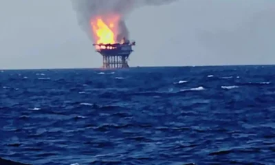 Pemex atiende el incendio en la plataforma Abkatún-H, a 73 kilómetros de Ciudad del Carmen, sin lesionados